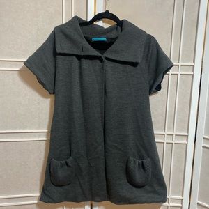 Alice and Olivia babydoll grey sweater M